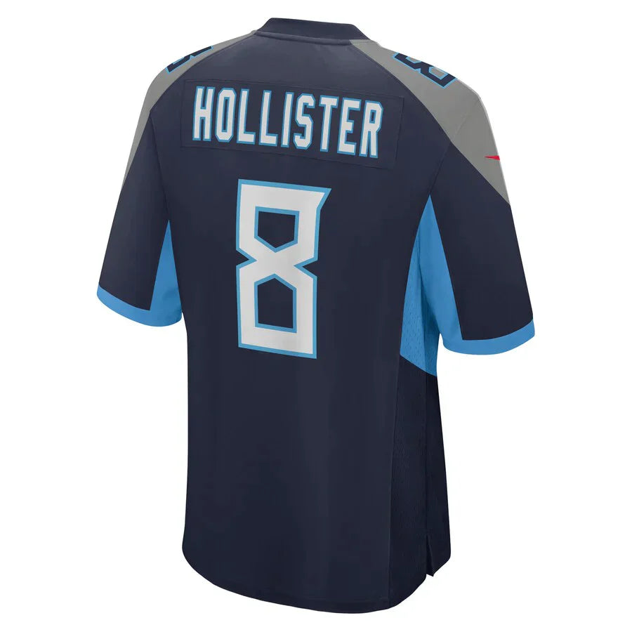 Custom #8 Navy TEN Football Shirt Top