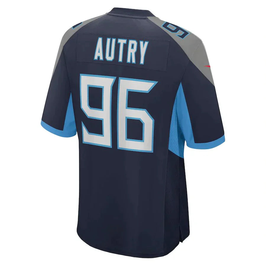 Custom #96 Navy TEN Football Shirt Top