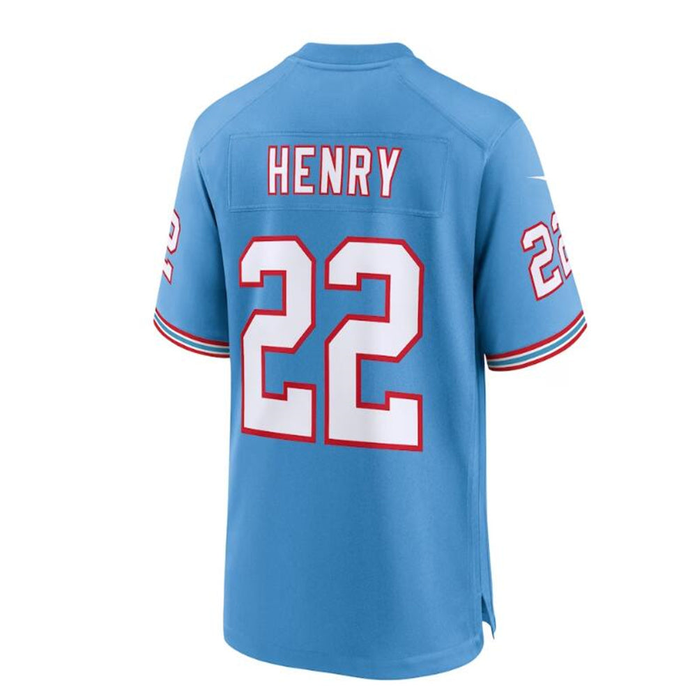 Custom #22 Light Blue Throwback TEN Football Shirt Top