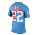 Custom #22 Light Blue Throwback TEN Football Shirt Top