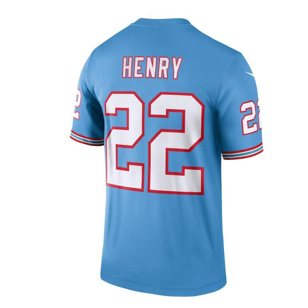 Custom #22 Light Blue Throwback TEN Football Shirt Top