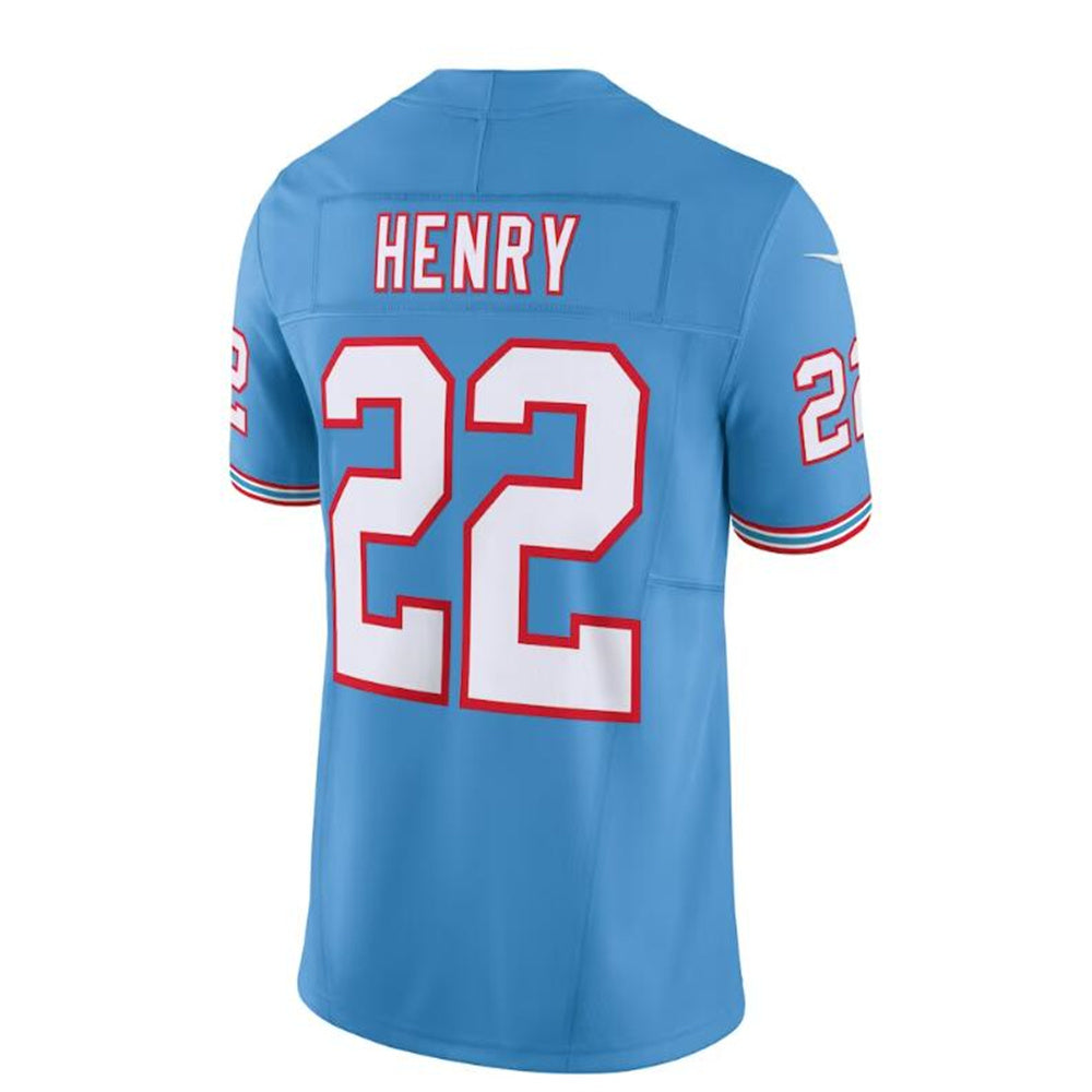 Custom #22 Light Blue Throwback TEN Football Shirt Top