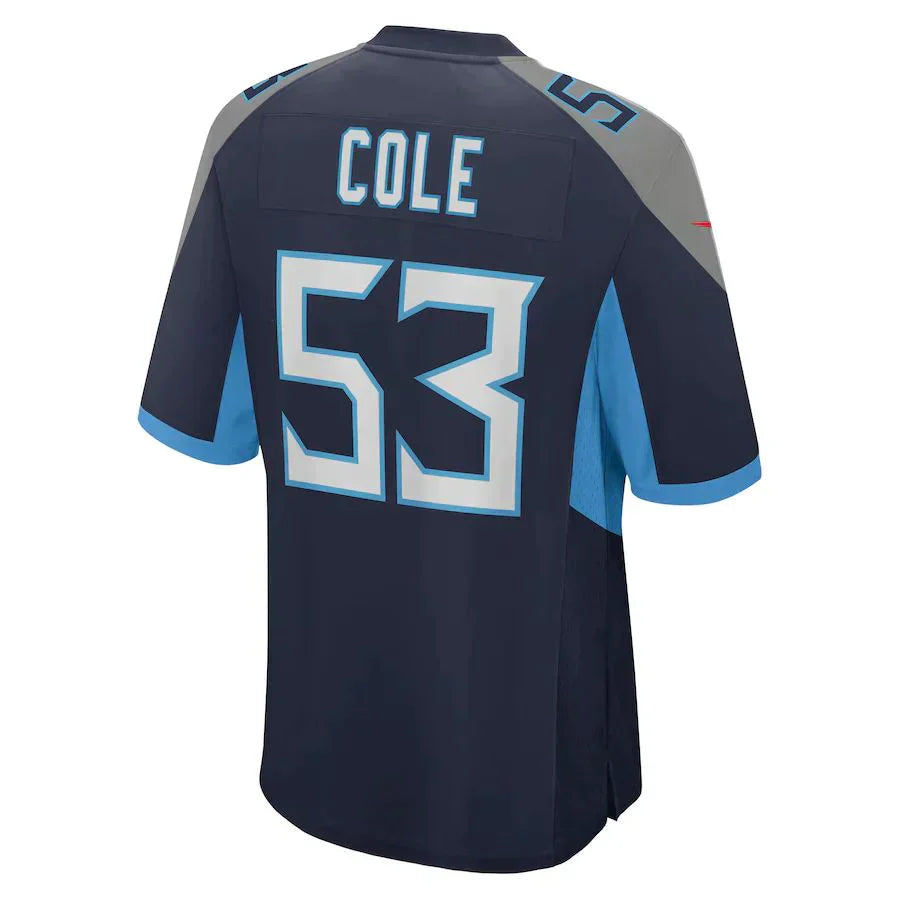 Custom #53 Navy TEN Football Shirt Top
