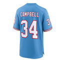 Custom #34 Light Blue Throwback TEN Football Shirt Top