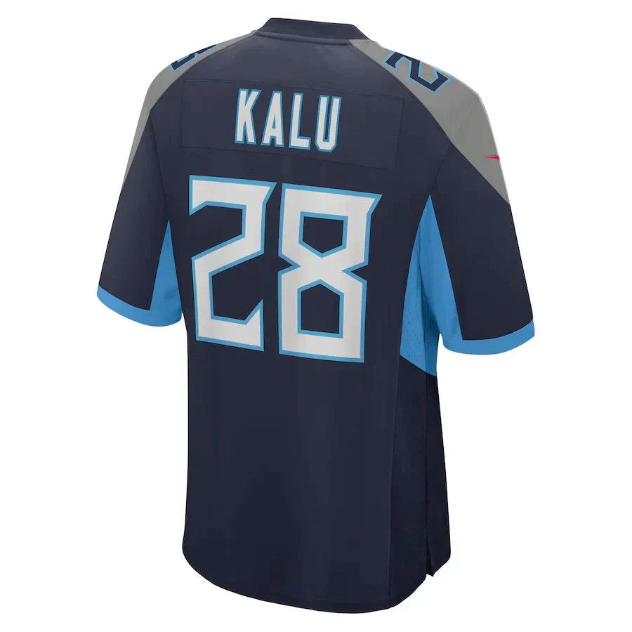 Custom #28 Navy TEN Football Shirt Top