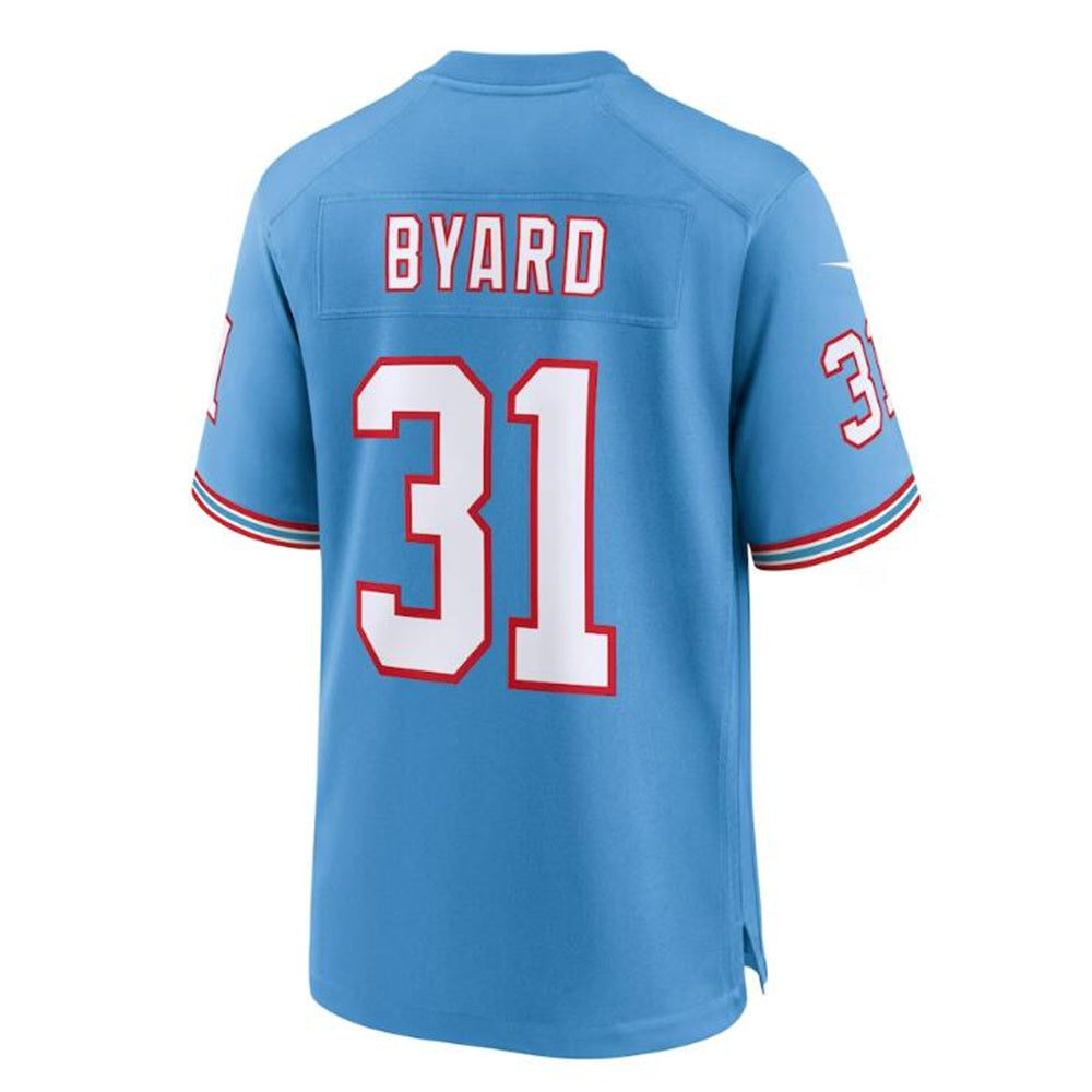 Custom #31 Light Blue Throwback TEN Football Shirt Top