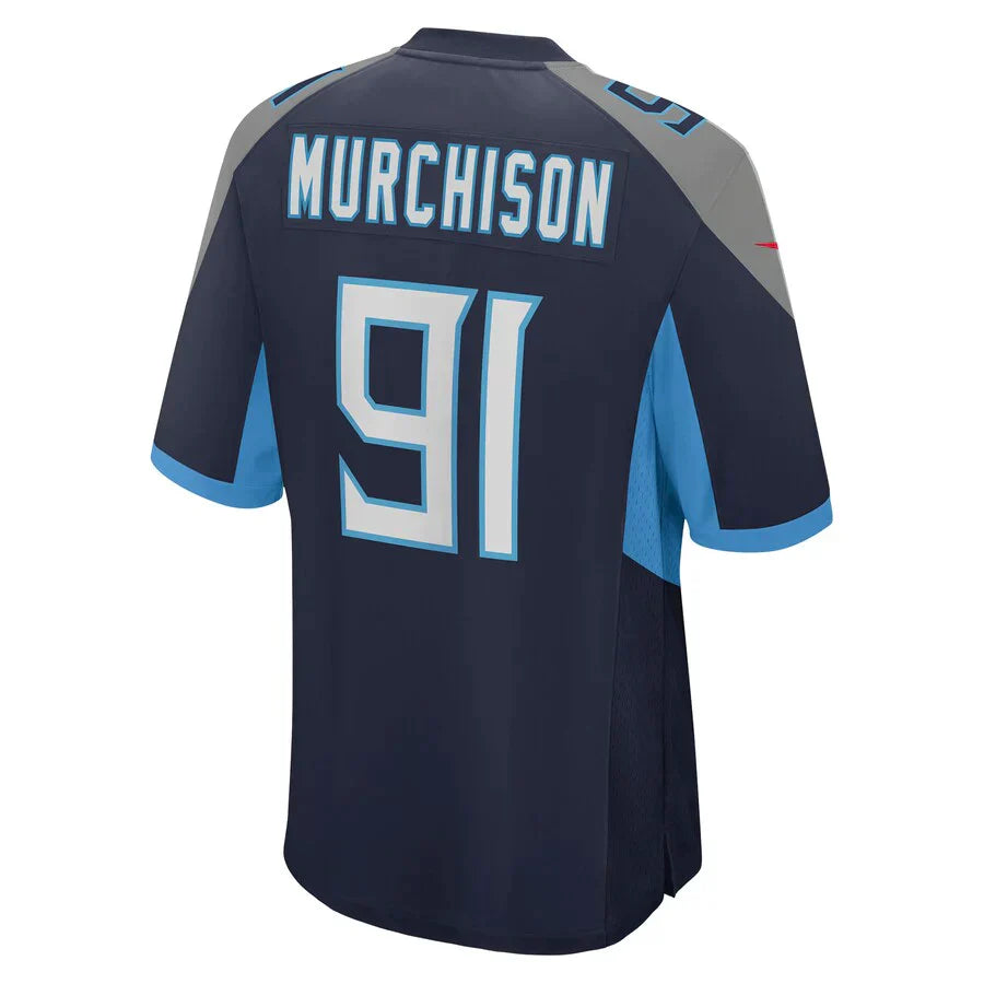Custom #91 Navy TEN Football Shirt Top