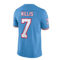 Custom #7 Light Blue Throwback TEN Football Shirt Top