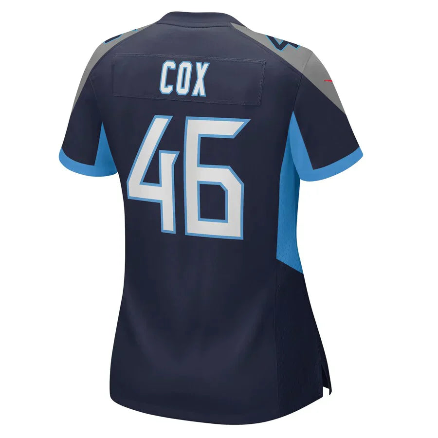 Custom #46 Navy TEN Football Shirt Top