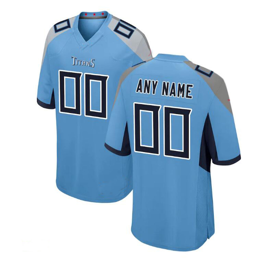 Custom Light Blue TEN Football Shirt Top