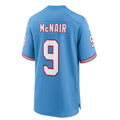 Custom #9 Light Blue Throwback TEN Football Shirt Top