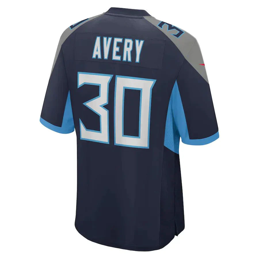 Custom #30 Navy TEN Football Shirt Top