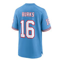 Custom #16 Light Blue Throwback TEN Football Shirt Top