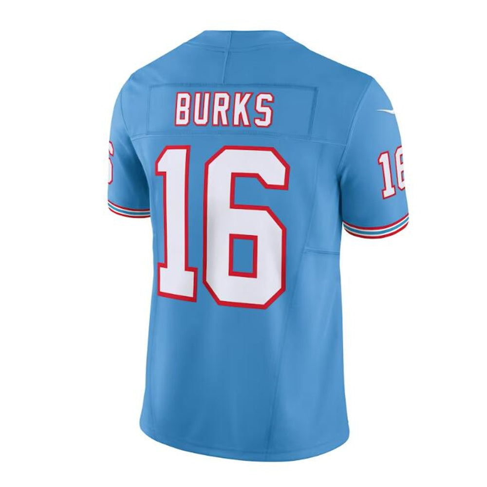 Custom #16 Light Blue Throwback TEN Football Shirt Top