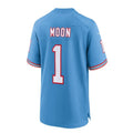 Custom #1 Light Blue Throwback TEN Football Shirt Top