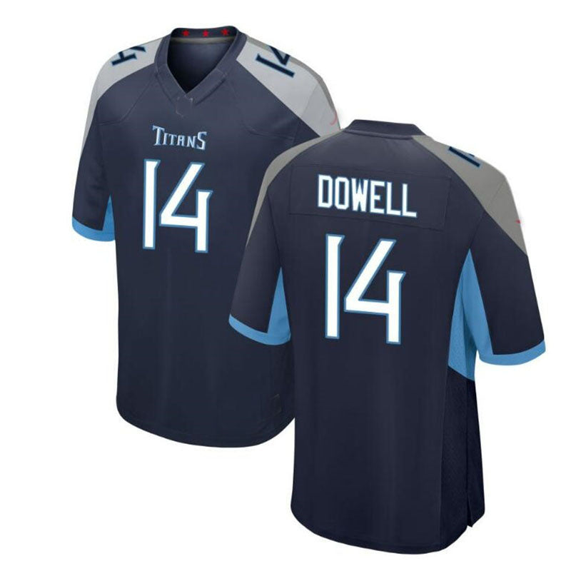 Custom #14 Navy TEN Football Shirt Top