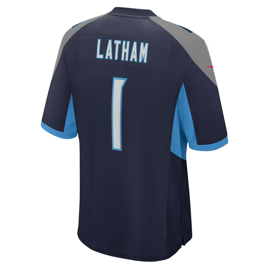 Custom #1 Navy 2024 TEN Football Shirt Top