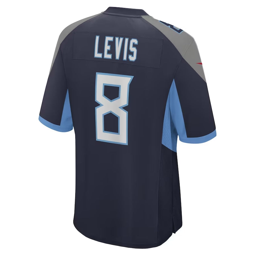 Custom #8 Navy 2023 TEN Football Shirt Top