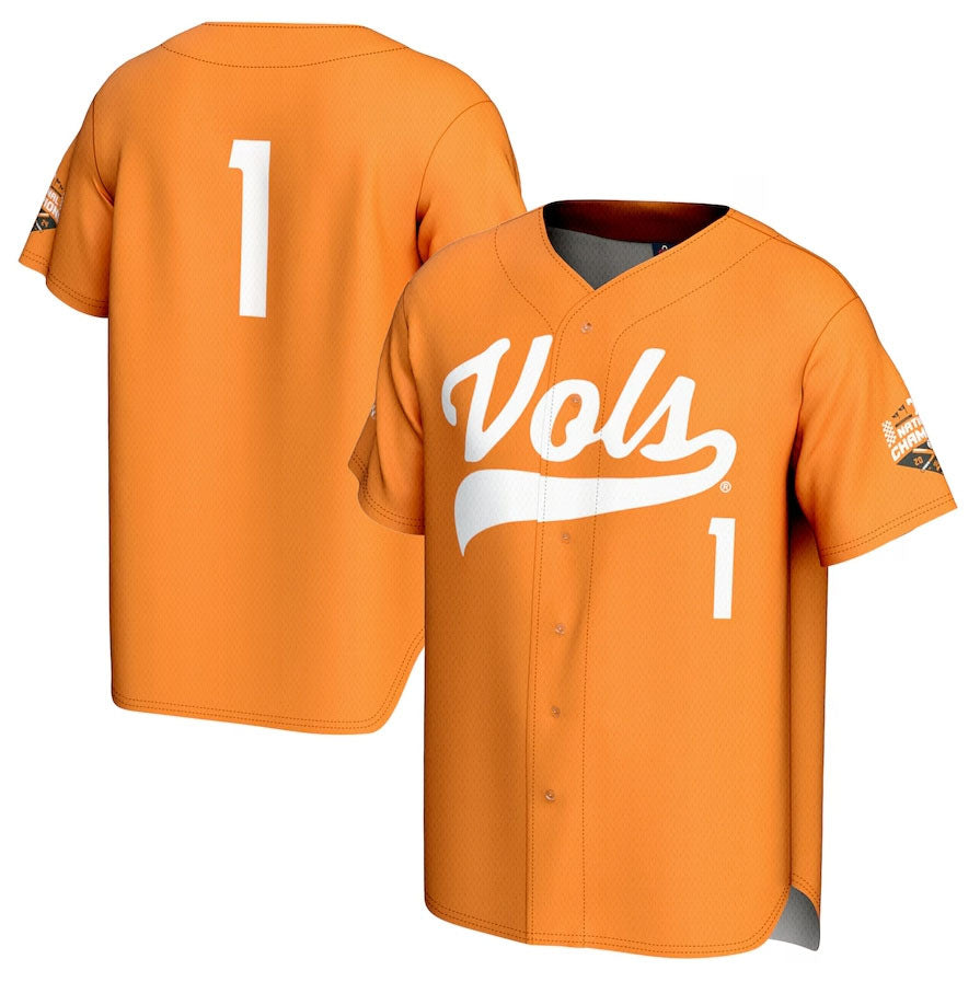 Custom #1 Orange 2024 World Series Champions Baseball Shirt Top