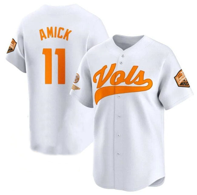 Custom #11 White 2024 College Shirt Top