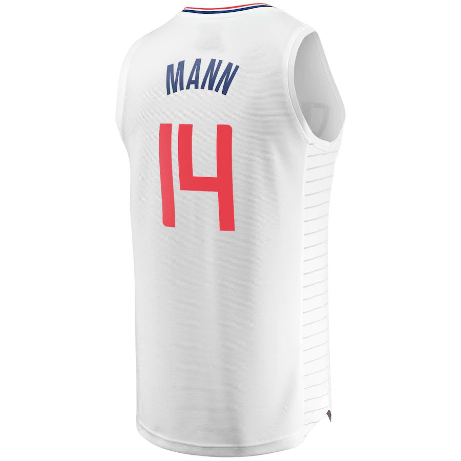 Custom #14 White LAC Basketball Shirt Top