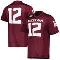 Custom #12 Maroon College Shirt Top