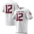 Custom #12 White College Shirt Top