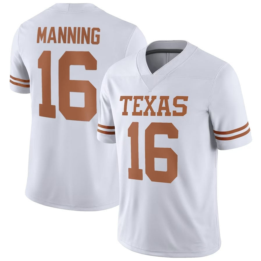 Custom #16 White Football Shirt Top