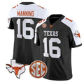 Custom #16 Black Football Shirt Top