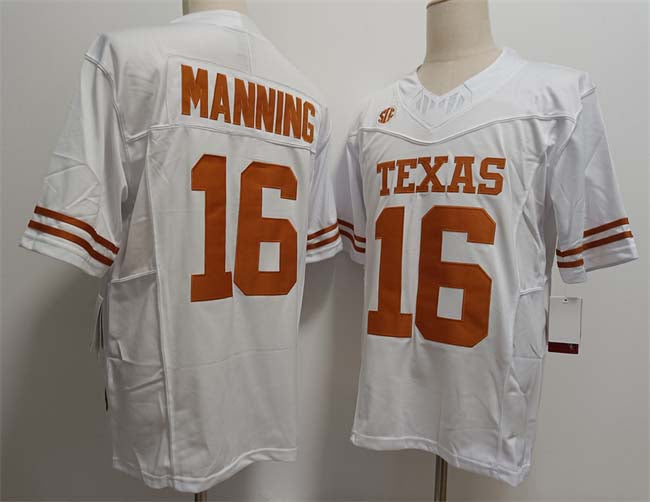 Custom #16 White College Shirt Top