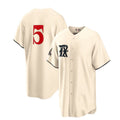 Custom #5 Cream 2023 City Connect TEX Baseball Shirt Top