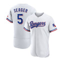Custom #5 White TEX Baseball Shirt Top