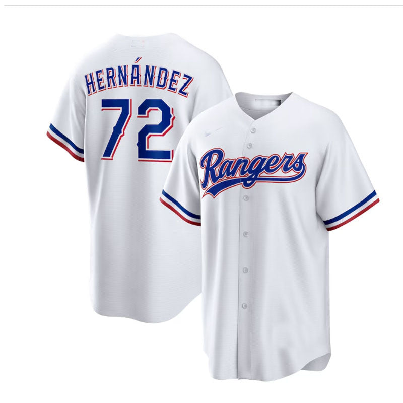 Custom #72 White TEX Baseball Shirt Top