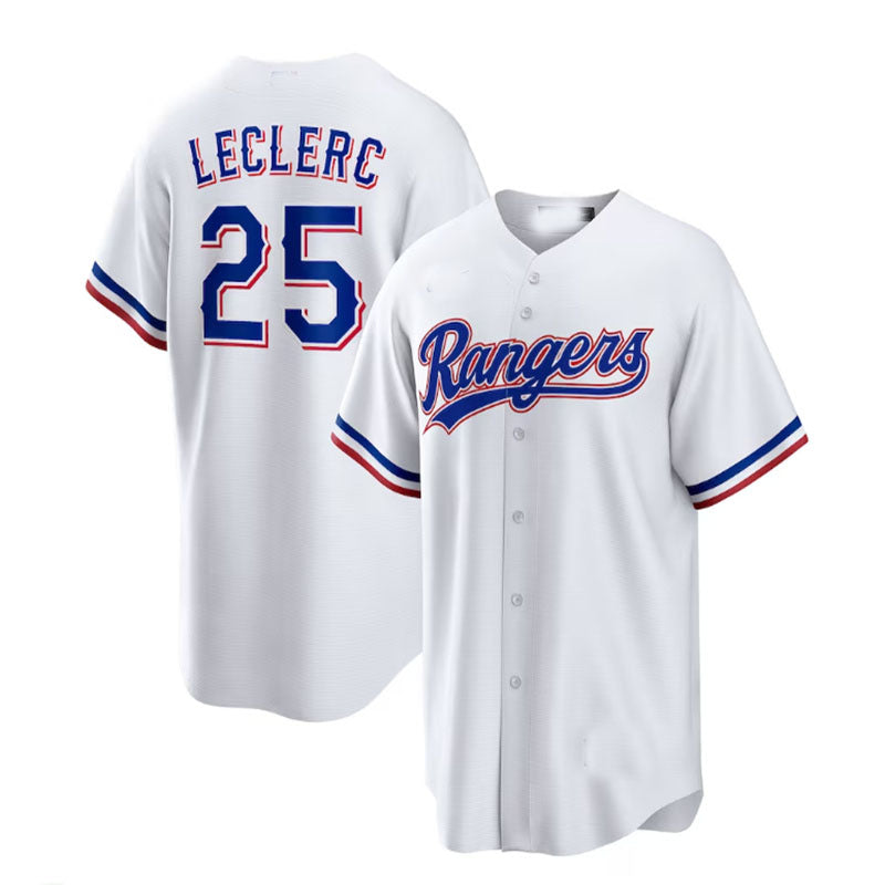 Custom #25 White TEX Baseball Shirt Top