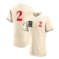 Custom #2 Cream 2023 City Connect TEX Baseball Shirt Top