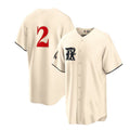 Custom #2 Cream 2023 City Connect TEX Baseball Shirt Top