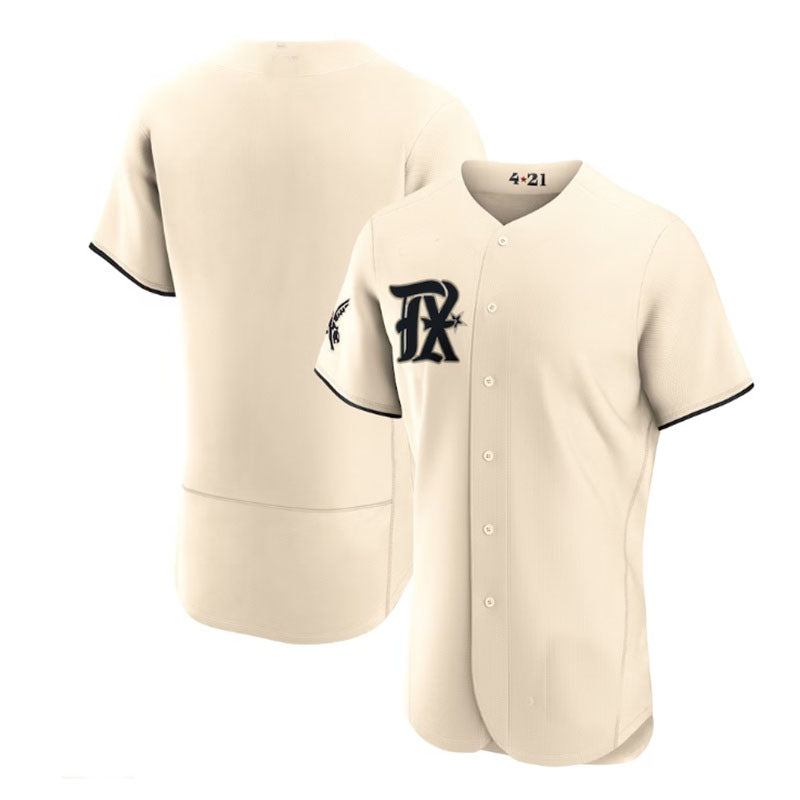 Custom Cream 2023 City Connect TEX Baseball Shirt Top