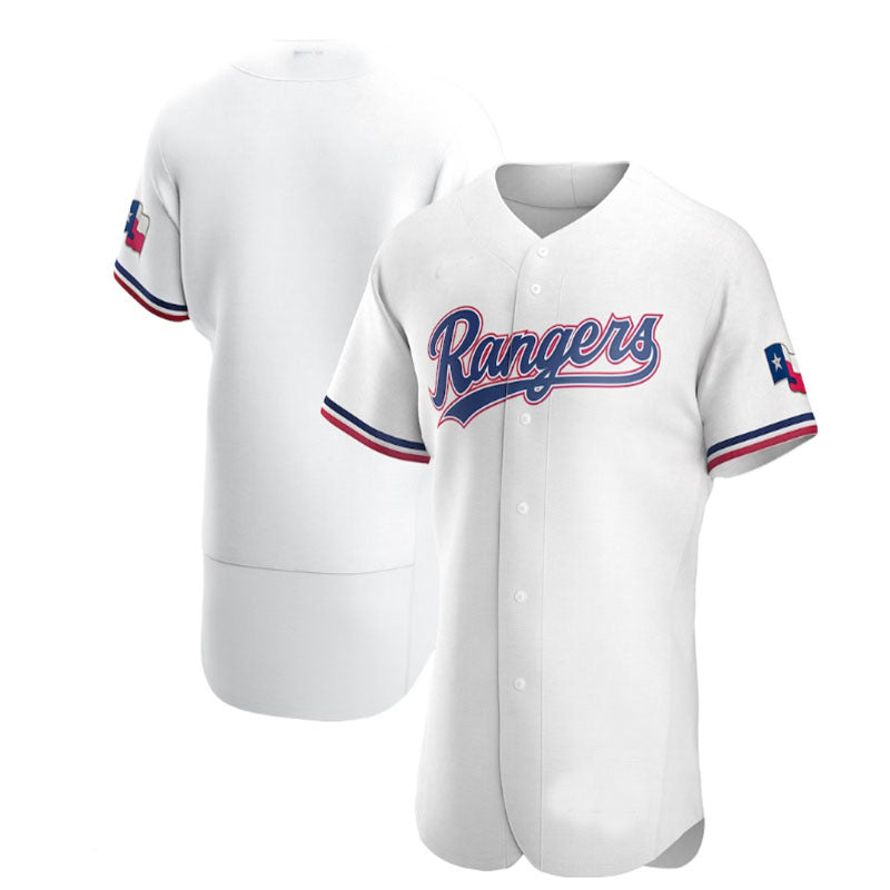 Custom White TEX Baseball Shirt Top