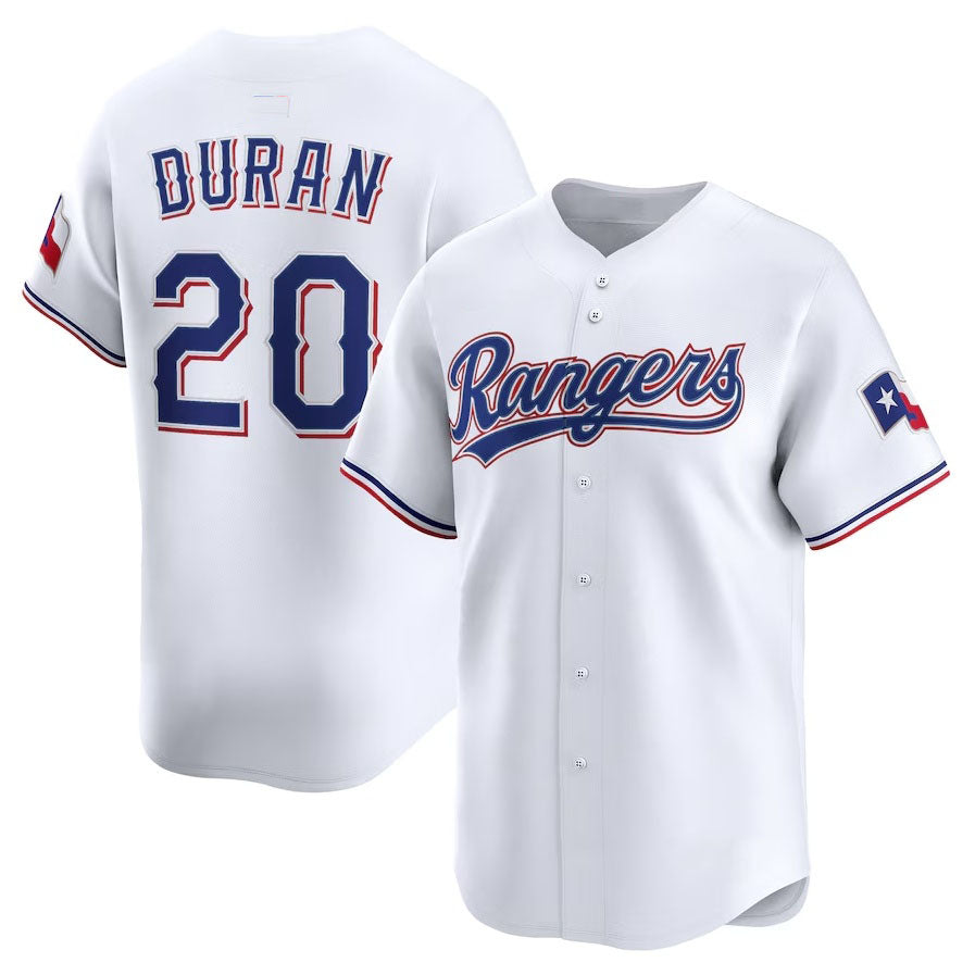 Custom #20 White TEX Baseball Shirt Top