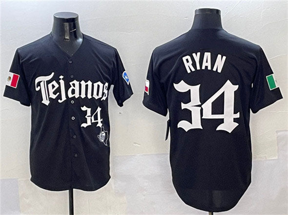 Custom #34 Black 2025 TEX Baseball Shirt Top