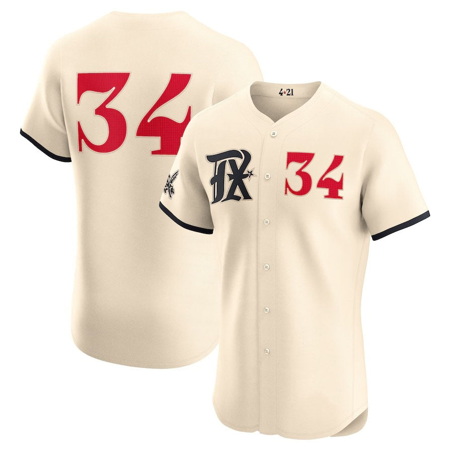 Custom #34 Cream City Connect TEX Baseball Shirt Top