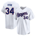 Custom #34 White Throwback TEX Baseball Shirt Top