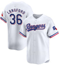 Custom #36 White 2024 TEX Baseball Shirt Top