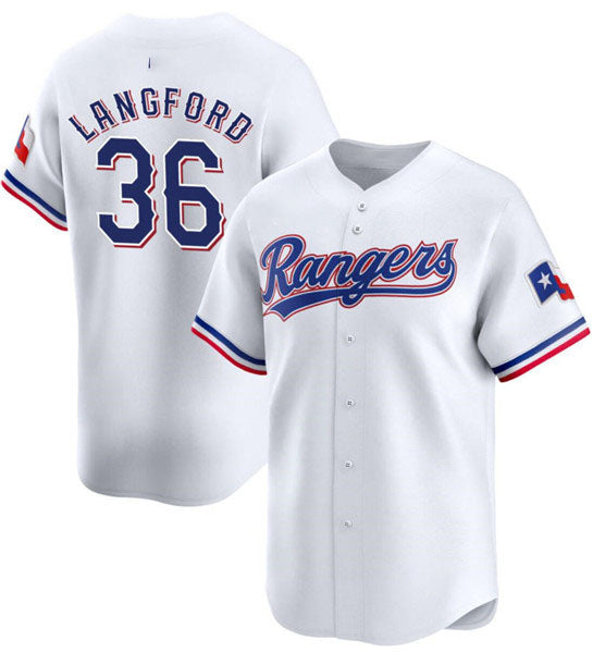 Custom #36 White 2024 TEX Baseball Shirt Top
