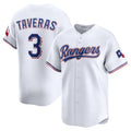 Custom #3 White TEX Baseball Shirt Top