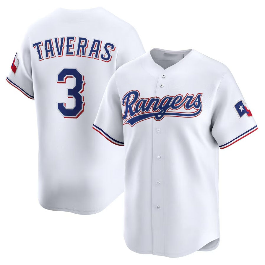 Custom #3 White TEX Baseball Shirt Top