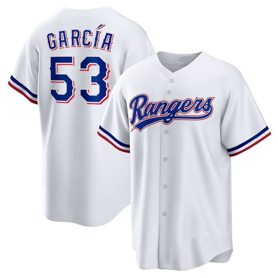 Custom #53 White 2023 TEX Baseball Shirt Top