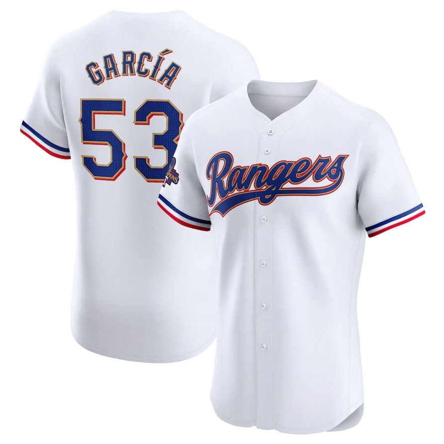 Custom #53 White 2024 TEX Baseball Shirt Top