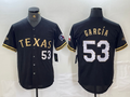 Custom #53 Black TEX Baseball Shirt Top