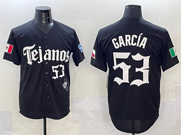 Custom #53 Black 2025 TEX Baseball Shirt Top